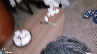 DarkChocolateBarbie sucked a fruit roll-up off my ramrod and made me cum 4 times like a certified mouth goat