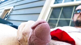 See me Edge my rod and leak precum. Hope I don't get caught.