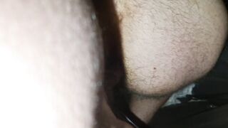 Wench, get on all fours on the car seat, your dog will screw u hard and leave the cum inside!