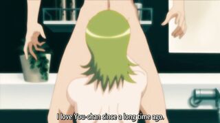 Green Haired Gal With Large Boobs Likes To Screw In The Bath