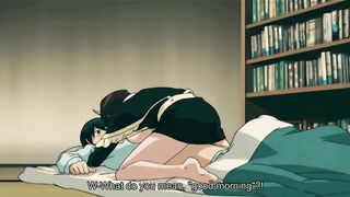 The Maid in Glasses Likes to Ride Large Penis