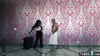 Perv stud bangs his fresh black mother I'd like to fuck GF August Skye in front of his sad ex GF