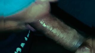 Sucking the cum without his ramrod ????