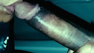 Sucking the cum without his ramrod ????
