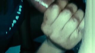 Sucking the cum without his ramrod ????