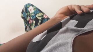 Housekeeper shows me her ass cheeks in the kitchen - Ebony butt housewife - Hot maid