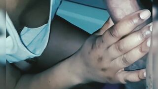 Wrapping my lips around his knob ????