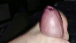 Large cock head close up. I cum from a masturbating massage