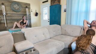 My wife watches me bang her stepsister!!!