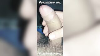 Large dry white dick masturbates and finishes not fast
