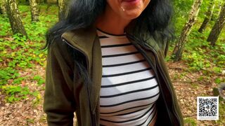 Outdoor risky bang in forest - Tonny and Mia