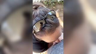 Seductive Outdoor Oral-job
