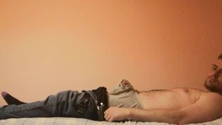 Lying on daybed flesh light screw