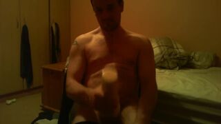 Sitting on chair watching porn screwing a felsh light untill I ejaculate