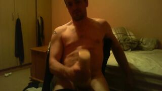Sitting on chair watching porn screwing a felsh light untill I ejaculate