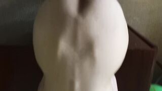 Banged the pass with a large penis and then cum in the butt -- Close-up --