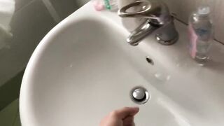 Teen Playing With Lube on His Large Thick Uncut Schlong
