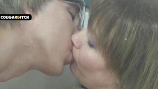 Concupiscent older pervert uses youthful stud as her personal dildo