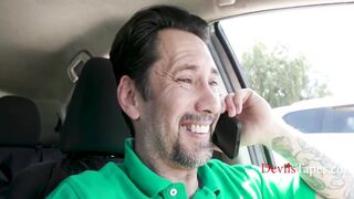 Breasty Redhead Madison Seduces A Fortunate Stranger & Takes Him Home For Anal Enjoyment