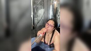 I practice oral pleasure exercises with my sex machine, I wanna put a ramrod this large in my throat.