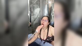 I practice oral pleasure exercises with my sex machine, I wanna put a ramrod this large in my throat.