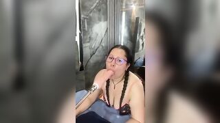 I practice oral pleasure exercises with my sex machine, I wanna put a ramrod this large in my throat.