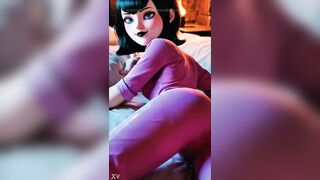 Mavis slides into her red pajamas, her gothic charm glowing even in the quiet of the night. The vampire princess shows a softer, tempting side hidden away from the castle walls…