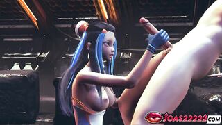 CG Anime Nessa - Large Melons Beauty Wearing Shiny Latex Bodysuit and Gloves Performs Sexy Slippery Titjob and Tugjob Ending in POV Semen Explosion In Sweetheart Elect two