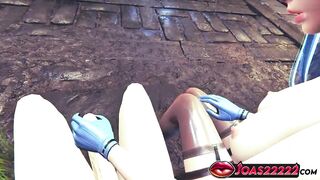 CG Anime Nessa - Large Melons Beauty Wearing Shiny Latex Bodysuit and Gloves Performs Sexy Slippery Titjob and Tugjob Ending in POV Semen Explosion In Sweetheart Elect two