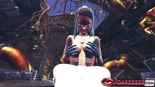 CG Anime Nessa - Large Melons Beauty Wearing Shiny Latex Bodysuit and Gloves Performs Sexy Slippery Titjob and Tugjob Ending in POV Semen Explosion In Sweetheart Elect two