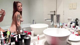 I Made My Most good Ally Strip For Me In The Bath and We Bang After