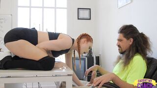 Feisty Redhead VolleyBall Player Scarlet Skies Rides Coaches Balls for Team Position- S1:E1