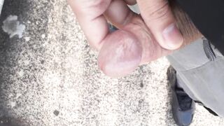 Cumming on an educate station