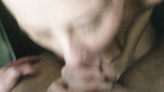 Wife gives hubby blow job