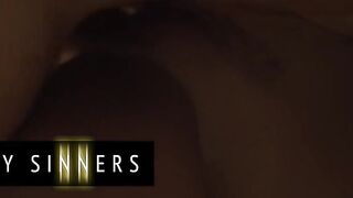 FAMILY SINNERS - Brunette hair Step Sister Sucks On Her Step Brother's Penis Whilst Her Spouse Is Away