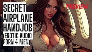Secret Airplane Tugjob - Public Audio Porn