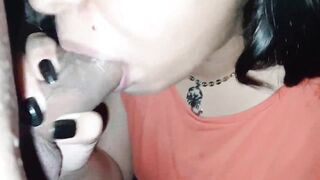 My sexy stepsister gives me an astonishing oral sex hidden in the playroom