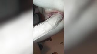 Monster shlong doesn't fit in my constricted cunt!