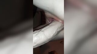 Monster shlong doesn't fit in my constricted cunt!