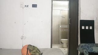 STEPSISTER TOUCHES HER PUSSY WHILST STEPBROTHER BATHING
