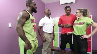 Fre Use Golden-haired with Large Boobs Needs Large Ebony Rods - Cory Pursue