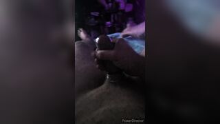 Dad's jerks off to my vids and cums on my booty