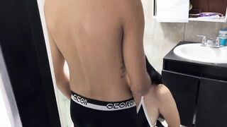 I'm taking a shower and my stepbrother comes in and gives my vagina a wonderful bang and I get all his milk out.