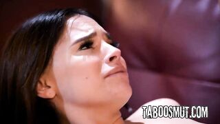 Hawt Brunette hair Teen Stepsister Gives Her Virginity To Stepbrother On Her Prom Night