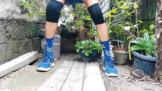 After a giant volleyball game, I just now went to pee