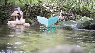 Slim step sister shows her breasts and takes my wang out to suck it in the mountain.