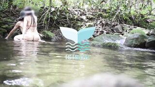 Slim step sister shows her breasts and takes my wang out to suck it in the mountain.