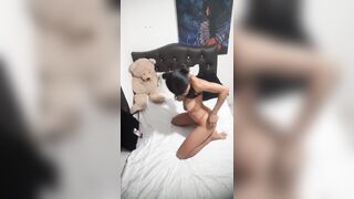 Alone at home I record myself whilst I touch my appealing body