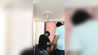 I screw a hawt slender hotty on all fours and then that babe sucks my ally's weenie