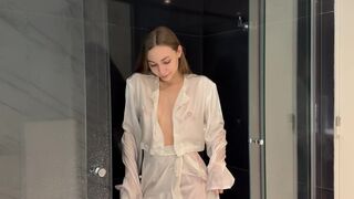 Transparent Silky Crop Top Dry vs Moist